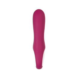 Вибратор с клиторальным стимулятором и подогревом Satisfyer Hot Bunny Connect App, бордовый, 17,5 см