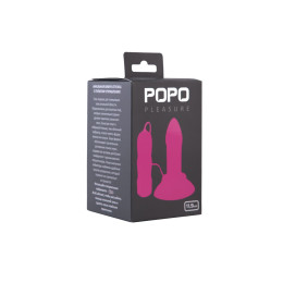 Анальная вибро-втулка с пультом POPO Pleasure by TOYFA, TPR, розовый, 14 см