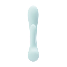Нереалистичный вибратор Satisfyer Triple Oh, силикон, голубой, 24 см