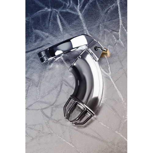 Пояс верности мужской Metal by TOYFA с открытой головкой, металл, серебряный, 13 см