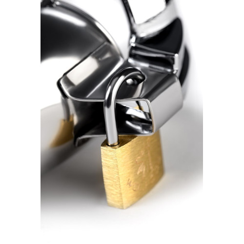 Пояс верности мужской Metal by TOYFA с открытой головкой, металл, серебряный, 13 см