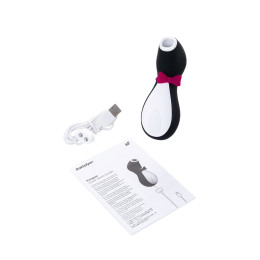Вакуум-волновой бесконтактный стимулятор клитора Satisfyer Penguin, силикон, черный, 10,8 см