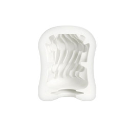 Мастурбатор Mystim MasturbaTIN Swirl Gir, TPE, белый, 4,5 см