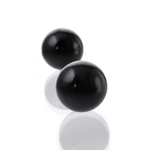 Вагинальные шарики Sexus Glass, стекло, черные, Ø 3,2 см