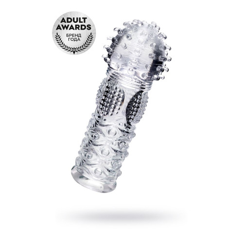 Насадка на палец A-Toys by TOYFA Hicks, TPE, прозрачный 8,5 см