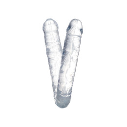 Фаллоимитатор двусторонний TOYFA Basic Double Dildo, TPR, прозрачный, 40 см