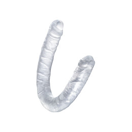 Фаллоимитатор двусторонний TOYFA Basic Double Dildo, TPR, прозрачный, 40 см