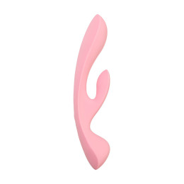 Нереалистичный вибратор Satisfyer Triple Oh, силикон, розовый, 24 см