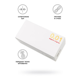 Презервативы Sagami, original 0.01, полиуретан, 17 см, 5,5 см, 20 шт.