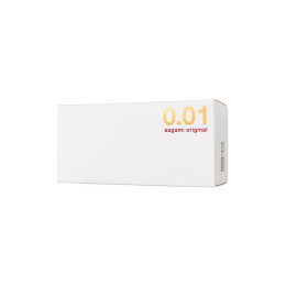 Презервативы Sagami, original 0.01, полиуретан, 17 см, 5,5 см, 20 шт.