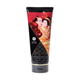 Массажный крем для тела Shunga «Игристое клубничное вино»Sparkling Strawberry Wine, съедобный, 200мл