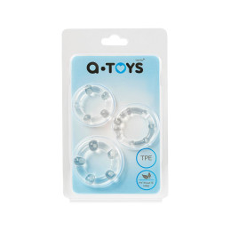 Набор эрекционных колец на пенис A-Toys by TOYFA, силикон, прозрачный, Ø 3,5/3/2 см