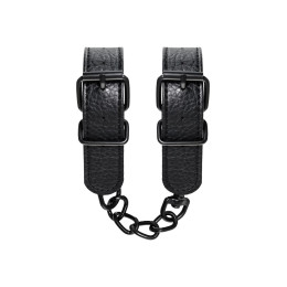 Наручники TOYFA Theatre, PU кожа, черный, 26,5 см