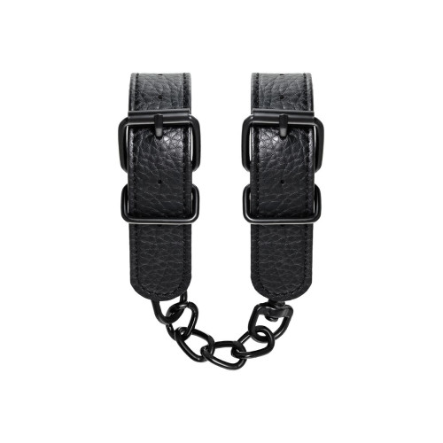 Наручники TOYFA Theatre, PU кожа, черный, 26,5 см