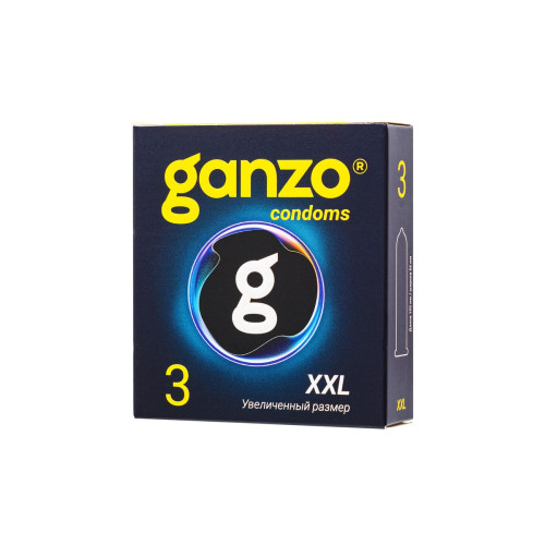 Презервативы  GANZO XXL увеличенные, латекс, 19 см, 5,5 см, 3 шт.