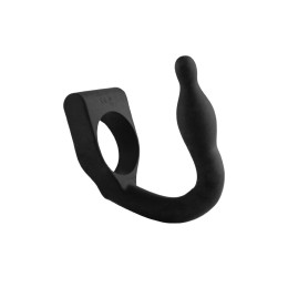 Анальная вибровтулка с эрекционным кольцом MALESATION Discovery, силикон, черный, 20,5 см
