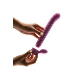 Вибратор со сменными насадками OTOUCH Magic Stick S1 Plus, силикон, розовый, 21,5 см