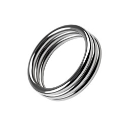 Кольцо на пенис Metal by TOYFA, серебряное, Ø 4,3 см