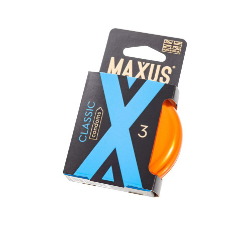 Презервативы Maxus Classic, классические, латекс, железный кейс, 3 шт.