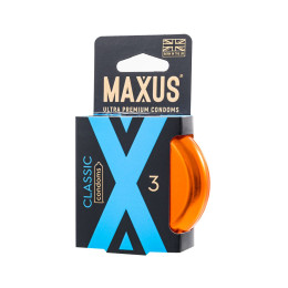 Презервативы Maxus Classic, классические, латекс, железный кейс, 3 шт.