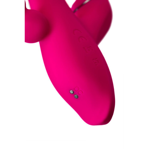 Вибростимулятор 3 в 1 JOS TRIPLING, силикон, розовый, 21 см