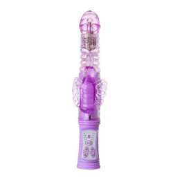 Вибратор с клиторальным стимулятором A-Toys by TOYF Serk High-Tech fantasy, TPE, фиолетовый, 24,5 см