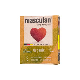 Презервативы Masculan, ORGANIC № 3 утонченные, 18,5 см, 5.3 см, 3 шт.
