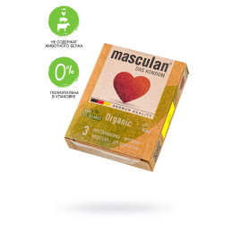 Презервативы Masculan, ORGANIC № 3 утонченные, 18,5 см, 5.3 см, 3 шт.
