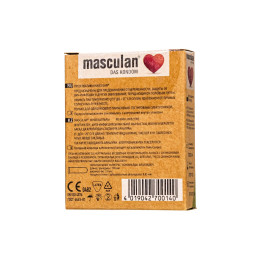 Презервативы Masculan, ORGANIC № 3 утонченные, 18,5 см, 5.3 см, 3 шт.