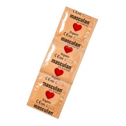 Презервативы Masculan, ORGANIC № 3 утонченные, 18,5 см, 5.3 см, 3 шт.
