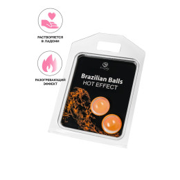 Массажное масло SECRET PLAY BRAZILIAN BALLS, с разогревающим эффектом, 2 х 4 гр
