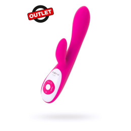 **АУТЛЕТ** Вибратор с клиторальным стимулятором Nalone Rhythm, силикон, розовый, 21,6 см