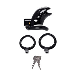 Пояс верности мужской Black&Red by TOYFA, ABS пластик, черный, 10 см