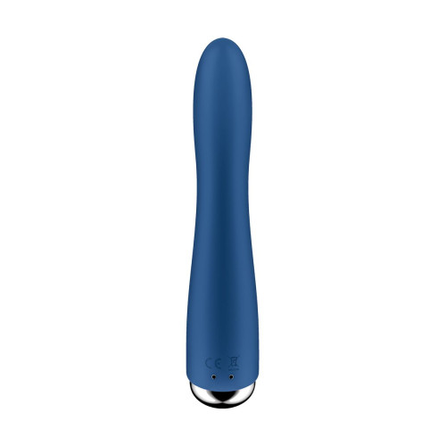 Вибратор для точки G  с ротацией Satisfyer Spinning Vibe 1, силикон, синий, 17,8 см