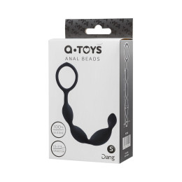 Анальная цепочка A-Toys by TOYFA S, силикон, черный, 19,5см