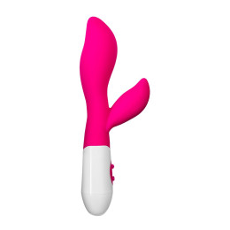 Вибратор с клиторальным стимулятором A-Toys by TOYFA Lilu, силикон, розовый, 20 см