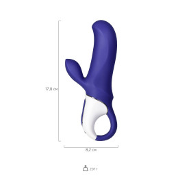Нереалистичный вибратор Satisfyer Vibes Magic Bunny, силикон, фиолетовый, 17,7 см.