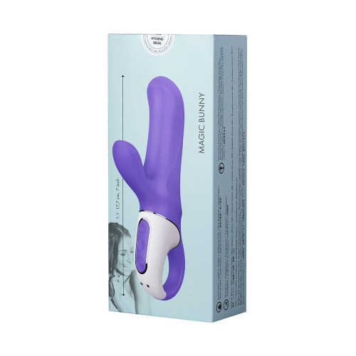Нереалистичный вибратор Satisfyer Vibes Magic Bunny, силикон, фиолетовый, 17,7 см.