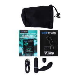 Стимулятор простаты Bathmate  Vibe, ABS пластик, черный, 10,5 см