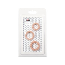 Набор эрекционных колец на пенис TOYFA Basic, PVC, телесный, Ø 3,5/3/2 с
