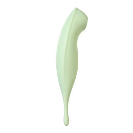 Точечный вибратор с вакуумной стимуляцией Satisfyer Twirling Pro Connect App, силикон, мятный, 20 см