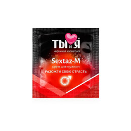 Крем возбуждающий Ты и Я  "Sextaz-M" для мужчин 1,5 г,20 шт в упаковке