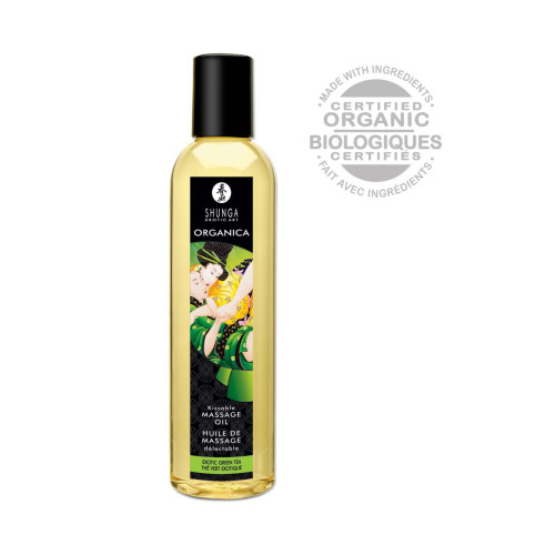 Масло массажное Shunga Organica «Зелёный чай» (Exotic Green Tea), 240 мл