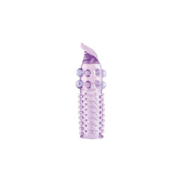 Насадка на пенис с шариками TOYFA Basic, TPE, фиолетовый, 13 см