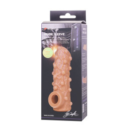 Насадка реалистичная KOKOS NUDE SLEEVE с дополнительной стимуляцией, TPE, телесная, 10 см
