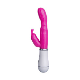 Вибратор с клиторальным стимулятором A-Toys by TOYFA Bubbly, TPE, розовый, 20 см