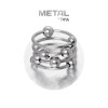 Кольцо под головку пениса Metal by TOYFA, металл, серебристое, Ø 3,2 см