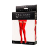 Чулки Glossy Isla из материала Wetlook, красный, L