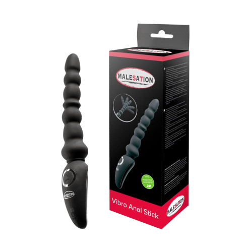 Анальный вибростимулятор MALESATION Vibro Anal Stick, силикон, черный