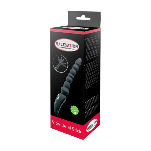 Анальный вибростимулятор MALESATION Vibro Anal Stick, силикон, черный